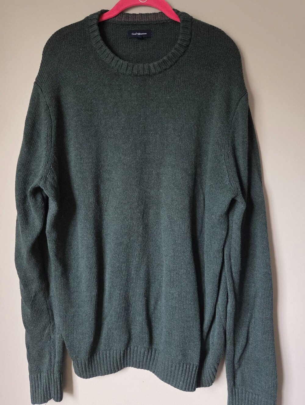 croft & barrow Men's Dark Green Crewneck Sweater